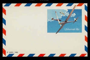 UXC20F - MINT AIRMAIL POSTAL CARD * FLUORESCENT - Picture 1 of 3