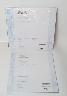 Protetores de página Creative Memories 8x 8 polegadas branco scrapbook páginas seladas furo pkg - Imagem 1 de 4