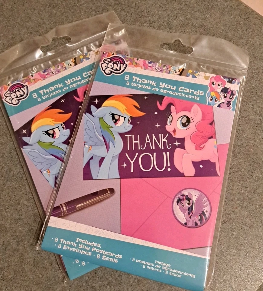 16 postales de agradecimiento con sobres de My Little Pony. Foto 1 de 4