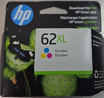 HP 62XL (C2P07AN) High-Yield Tri-Color Ink Cartridge Exp  03/25 - Image 1 of 4