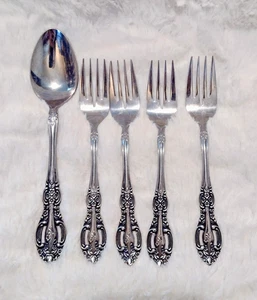 Japan National Stainless DYNASTY Stainless Flatware 5 Pieces Forks And Spoon - Picture 1 of 5