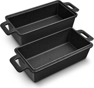 Gusseisen Kastenform mit Deckel, 9×5 in 2 in 1 Schwerlast und ofenfest Laibpfanne - Bild 1 von 12