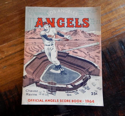 1964 CLEVELAND INDIANS VS LOS ANGELES ANGELS BASEBALL PROGRAM CHANCE + 9/23 - Image 1 of 4