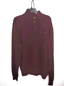 Polo Raulph Lauren Mens XL Maroon Long Sleeve 3 Button Collar With Logo Sweater - Picture 1 of 3