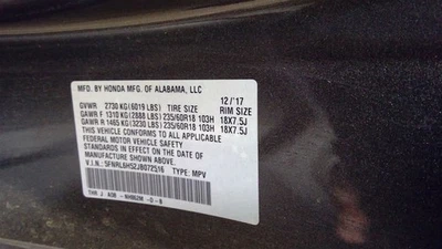 Windshield Wiper Motor Fits 18-23 ODYSSEY 12059873 - Image 1 of 4