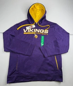 NFL Team Apparel Minnesota Vikings Hoodie Purple Fleece Sweatshirt Mens XL NWT - Picture 1 of 8