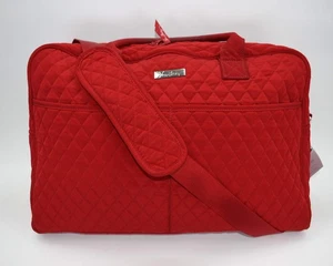 Vera Bradley Large Weekender Travel Bag in Microfiber Red - Picture 1 of 15