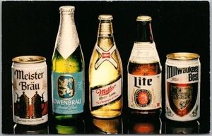 MILLER BREWING CO Beer Adv. Postcard Meister Brau / Lowenbrau / Milwaukee's Best - Picture 1 of 2