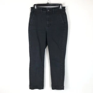 Everlane The Slim-Leg Crop Jeans Women's Size 4 Washed Black Stretch Denim - Picture 1 of 12