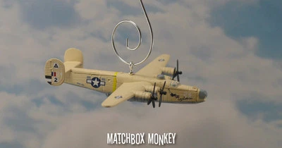 Strawberry Bitch B-24 Liberator WWII Christmas Ornament Airplane USAF B24 B24D  - Image 1 of 4
