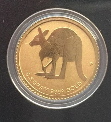 Moneda de oro Australia 2011 canguro 2 dólares, UNC Foto 1 de 2