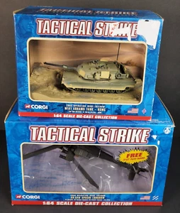 LOT 2 NEW Corgi Tactical Strike 1:64 SCALE DIE-CAST Collection Helicopter & Tank - Picture 1 of 13