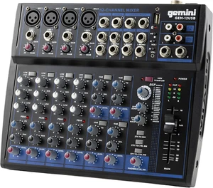 Gemini 12-Channel DJ Audio Mixer with Multi-Fx, USB, EQ & Phantom Power – Studio - Picture 1 of 7