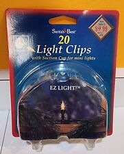 Rare Santa's Best 20 Suction Cup Light Clips For Use With Mini Lights Christmas