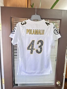 WOMENS Authentic Pittsburgh Steelers #43 Troy Polamalu NFL Football Jersey - Picture 1 of 5