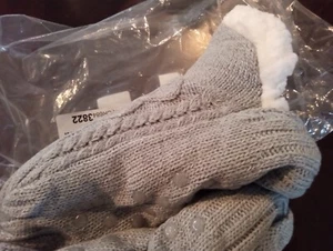 Stocking Slippers, Womens, non-slip, Size M, Cotton, Grey - Picture 1 of 7