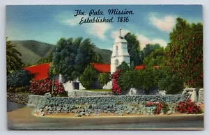 Cartolina The Pala Mission, Est 1816, Campanile del Campanile, San Diego, CA - Foto 1 di 2