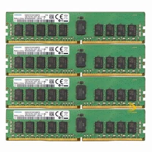Samsung 4x 16GB 1Rx4 PC4-19200 DDR4 2400MHZ DIMM ECC SERVER Speicher RAM 288 Pin $% - Bild 1 von 4