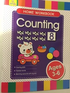 LIBRO DE TRABAJO PARA EL HOGAR NIÑOS APRENDIZAJE CONTANDO EDADES 3-6 FOLLETO DE 40 PÁGINAS - Imagen 1 de 3