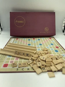Vintage 1953 Scrabble Crossword Board Game Selchow & Righter - Picture 1 of 8