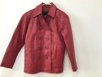 SHEBANG USA KIDS Red Leather Lined Jacket New Size Kids L 14/16.. Woman's  Small - Изображение 1 из 4