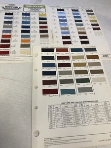 1980 FORD CORPORATION  AUTOMOTIVE DUPONT Exterior & INTERIOR Paint Color Chip - Picture 1 of 1