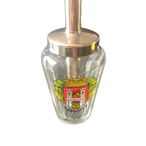 Vintage Glass Sugar Dispenser with Hannover Coat of Arms Old-World Charm Style - Picture 1 of 11