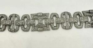 Diamond Sterling 14k Bracelet Rose Cut Oxidized Sterling 36.1 grams - Picture 1 of 14