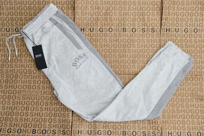 Nuevo HUGO BOSS Hombre Gris Atletismo Pantalones de Pista Traje de Pista Pantalones Bajos Grandes Foto 1 de 4