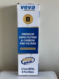 VEVA Filter B Premium HEPA 2 Filter & 8 Kohlevorfilter GG4825-2 - Bild 1 von 2