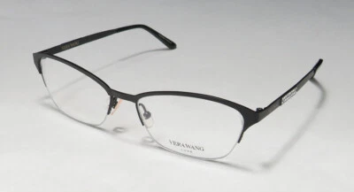 VERA WANG LUXE CATLIN BK METAL HALF RIM FRAME HANDMADE CAT EYE SHAPE EYEGLASSES - Image 1 of 4