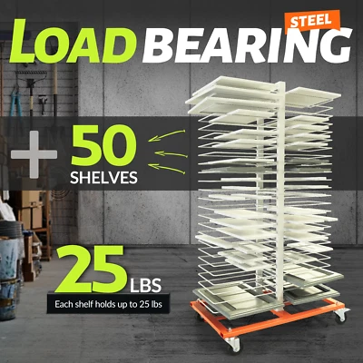 50 Shelves Paint Drying Stand Rack 25lbs/Shelf Capacity For Cabinets/ Art Studio - Image 1 of 4