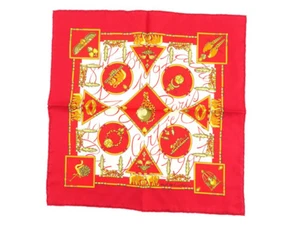 Cartier Paris Mini Scarf Stole Shawl Silk 100% Animal Jewelry Women Luxury Red - Picture 1 of 3