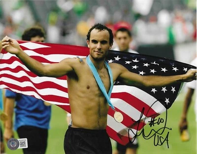 兰登·多诺万美国足球世界杯签名 8 x 10 照片亲笔签名 BAS 92 — 第 1/2 张图片