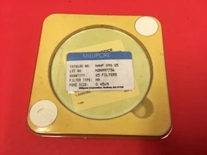 Millipore - Catalogo #HAWP 090 25 - 0,45um - Filtro a membrana - 25/pkg. - NUOVO - Foto 1 di 1