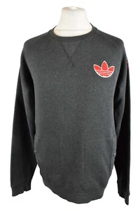 ADIDAS Team Grey Crewneck Jumper size M Mens Pullover Sweatshirt - Picture 1 of 7