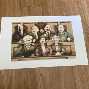Charles Bragg Signed Color Lithograph Court of Appeals On Paper - Picture 1 of 7