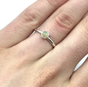 Minimalist 925 Sterling Silber Carm Ring 0.2ct Opal Edelopal Schmuck 18.4mm / 58 - Bild 1 von 16