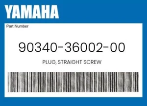YAMAHA OEM PLUG, STRAIGHT SCREW | 90340-36002-00 - Picture 1 of 1
