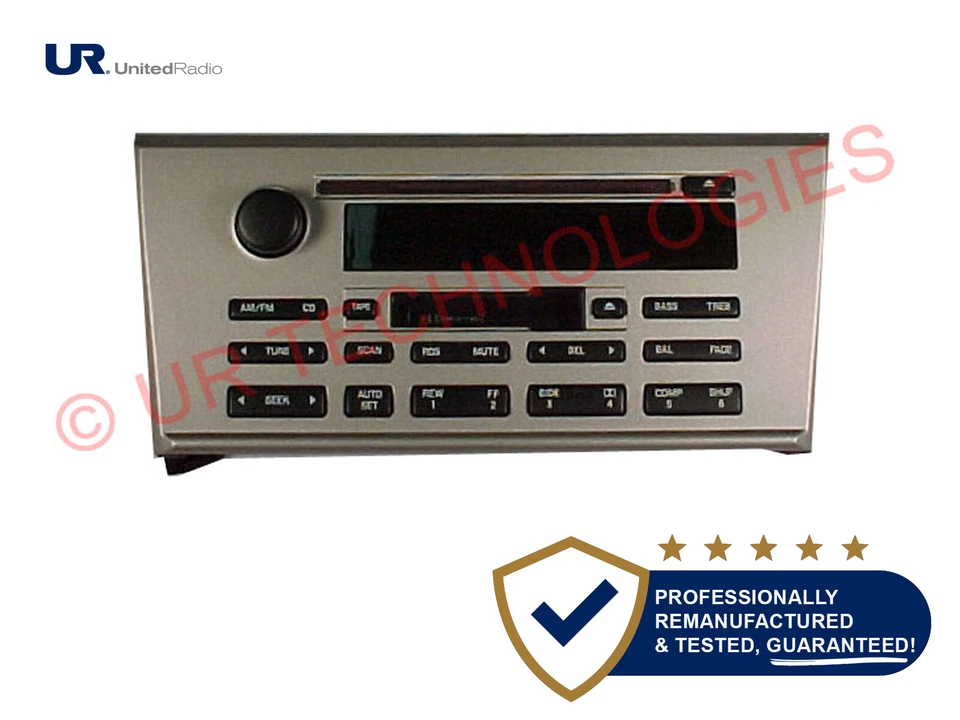 4W4T18C868AB VINTAGE AM/FM CASSETTE/CD OEM RADIO FOR 2003-2007 LINCOLN LS - Image 1 of 1