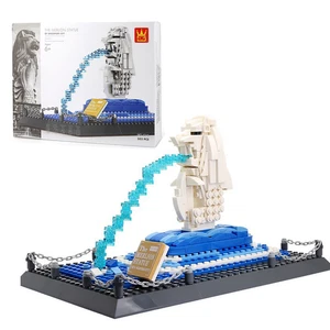 Wange Landmark Architecture Series Singapore Merlion Statue Building Toy 503pcs - Picture 1 of 15