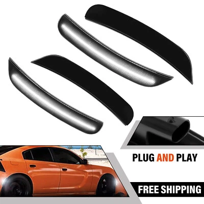 For Dodge Charger R/T Scat Pack SXT GT SRT 15-22 23 Smoke LED Side Marker Lights Foto 1 de 4