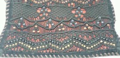 Free People Bohemian Tote Purse BOHO Studded Leather Beaded Messenger Bag - Image 1 of 4