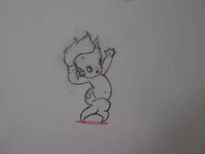 Merbabies 1938 Disney cel disegno Sinfonia sciocca 2 disegni - Foto 1 di 4