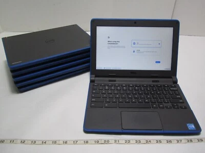 Lot of 6 Dell Chromebook 11 Laptops 11.6" 4GB RAM Intel Celeron N2840 2.16GHz A - Image 1 of 4