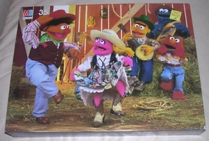 NEW 1992 HTF Sesame Street Square Dancing Muppets Cowboys 35 Piece Puzzle - Picture 1 of 8