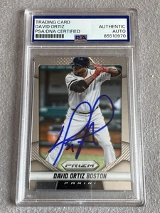 BOSTON RED SOX- DAVID ORTIZ AUTOGRAPH 2014 PANINI PRIZM #74 PSA SLAB - Picture 1 of 2