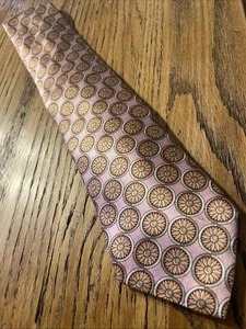 EUC Ike Behar Thick Silk Satin Foulard Tie Floral USA Hand Tailored Necktie - Picture 1 of 11