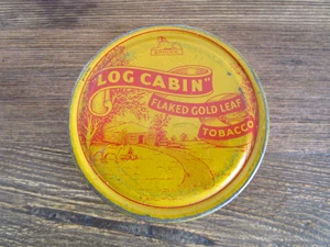 Log Cabin Tobacco Tin - Empty Tin - Good Display - BUY IT NOW - Picture 1 of 4
