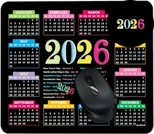Mouse Pad Calendar 2026 with Holidays Large-10.3" x 8.3", 2026  - Picture 1 of 7